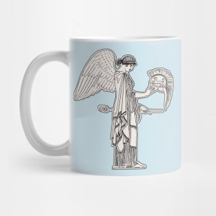 Mythological Angel Messenger of  Mercury  with Roman Helmet Mug